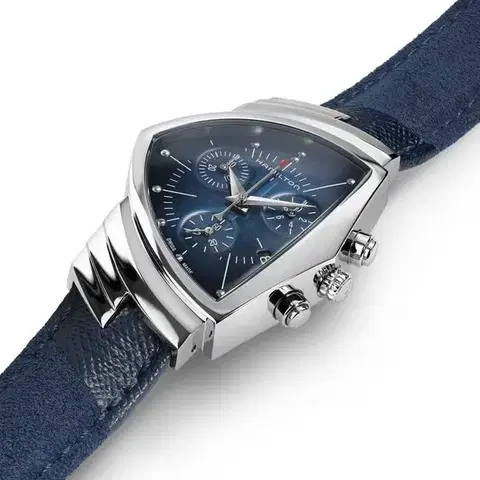 Hamilton Ventura Blue Chrono Quartz H24432941