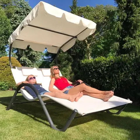 Relaxační lehátko pro 2 osoby Craftfield Palace, béžová