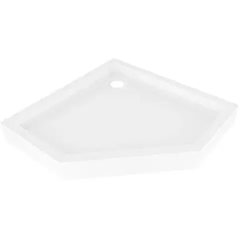 MEXEN Flow+ pětiboká sprchová vanička 80 x 80, bílá lesk 46P108080H