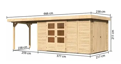 Dřevěný zahradní domek RETOLA 6 Lanitplast