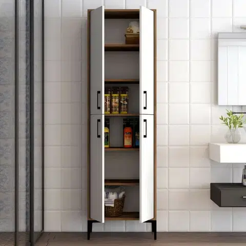 Skříň Berlin Walnut and White