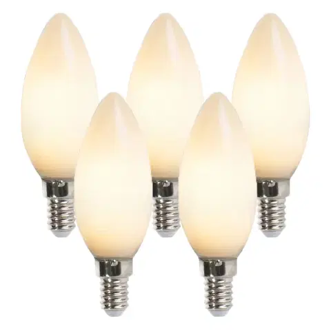Sada 5 LED svíček E14 B35 2W 180lm 2350K