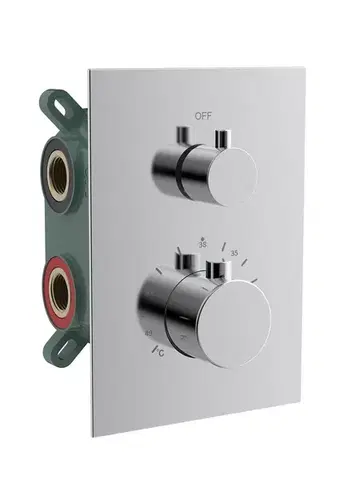 SAPHO KIMURA podomítková sprchová termostatická baterie, box, 2 výstupy, chrom KU682