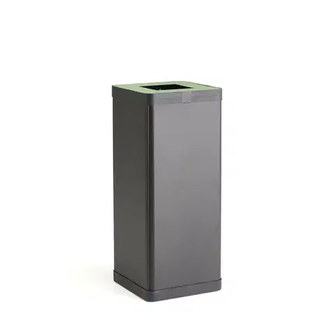 Odpadkový koš ESTHER, 50 l, černá/zelená