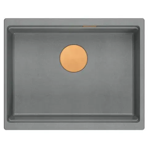 Quadron Granitový dřez Logan 100 Grey Metallic Ocel HQJ6045U5_BS_U
