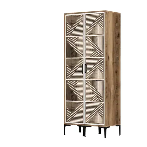 Šatní skříň Kumsal PP - Walnut, White