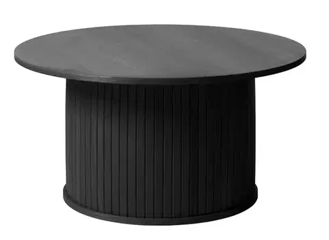 Estila Konferenční stolek Bornholm, černý, Ø 90 cm