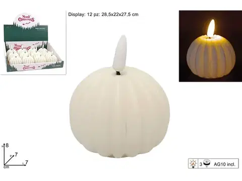 PROHOME - Svíčka koule bílá LED