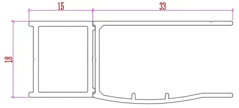 H K Rozšiřovací profil 15 mm pro sérii Melody D1, Melody D2, Melody B8 a Melody S4 SE-profilB-1036