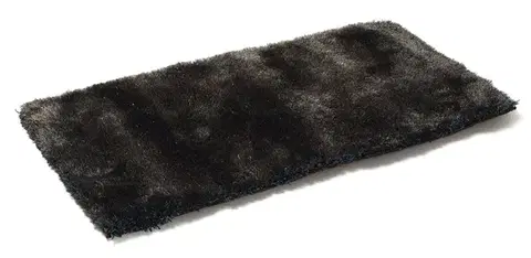 Estila Designový moderní obdélníkový koberec Remy s vysokým vlasem v tmavě hnědé barvě 120 cm
