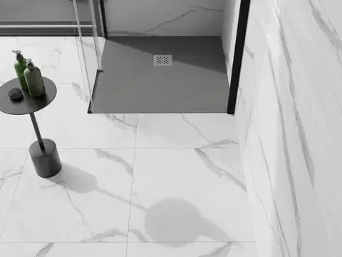 MEXEN Stone+ Sprchová vanička čtvercová 70x70, šedý-beton 44617070