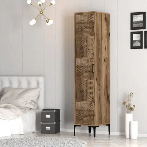 Šatní skříň Kumsal P - Walnut