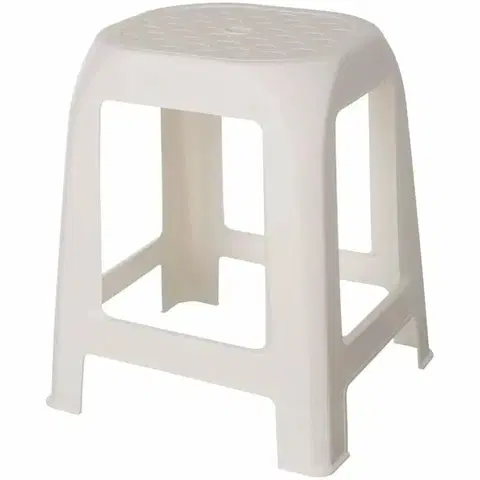 Plastová stolička DESIGN bílá, 41 x 35 x 46 cm
