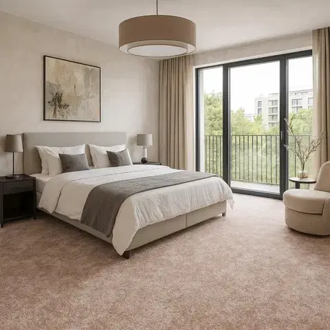 Condor Carpets, Metrážový koberec Serena 6682, na míru, šíře 4m,5m, růžová, filc, ložnice