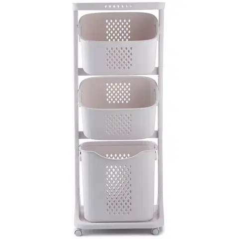 4Home Univerzální úložné koše na kolečkách TRIS, 3 patra , 3 patra
