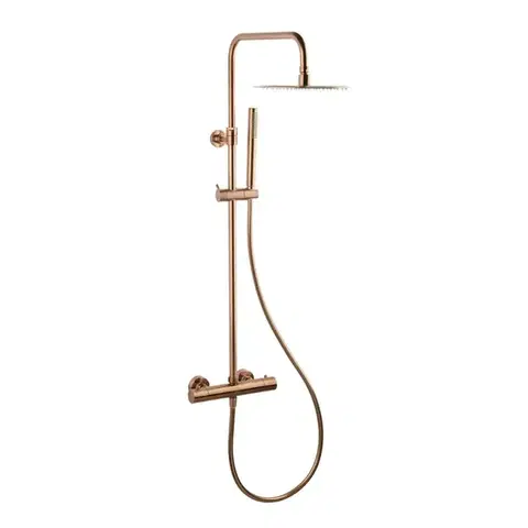 Sprchový systém SAT Aurum s termostatickou baterií broušený rose gold SATSSTKAURBRG SATSSTKAURBRG