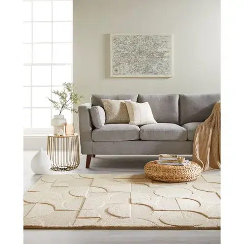 Flair Rugs, Kusový koberec Moderno Gigi Natural, 160x230, béžová, ložnice