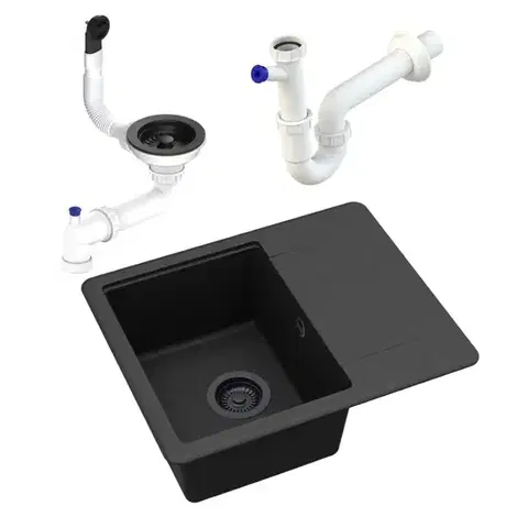 Dřez SAT černá SATSINKSQE102B SATSINKSQE102B