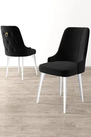 Sada židlí (6 kusů) Newa - Black, White