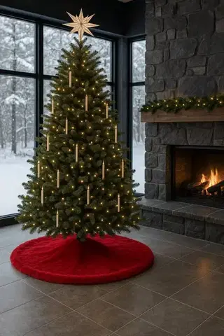Christmas Tree Rug Yilbasi - Red 6