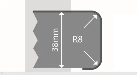 ArtExt Pracovní deska - 38 mm 38 mm: Černá U999