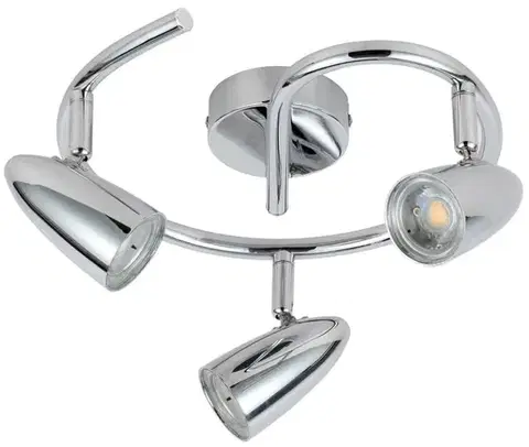 3x4W LED spirálová chromová lampa Liberty