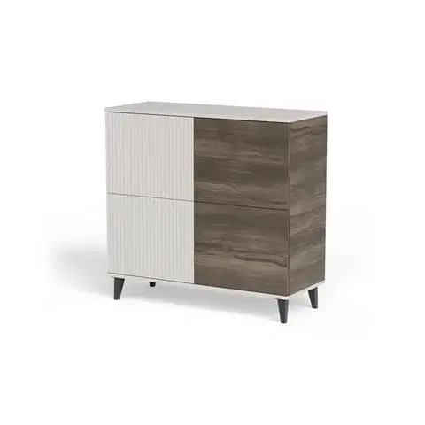HALMAR Komoda Random 100 cm kašmír/ořech