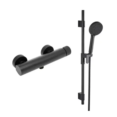 Sprchová baterie SAT Evolution se sprchovým setem 150 mm černá matná SATBSEVO268CSET1 SATBSEVO268CSET1