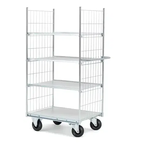 Policový vozík CARRIER, 4 police, 800x600 mm